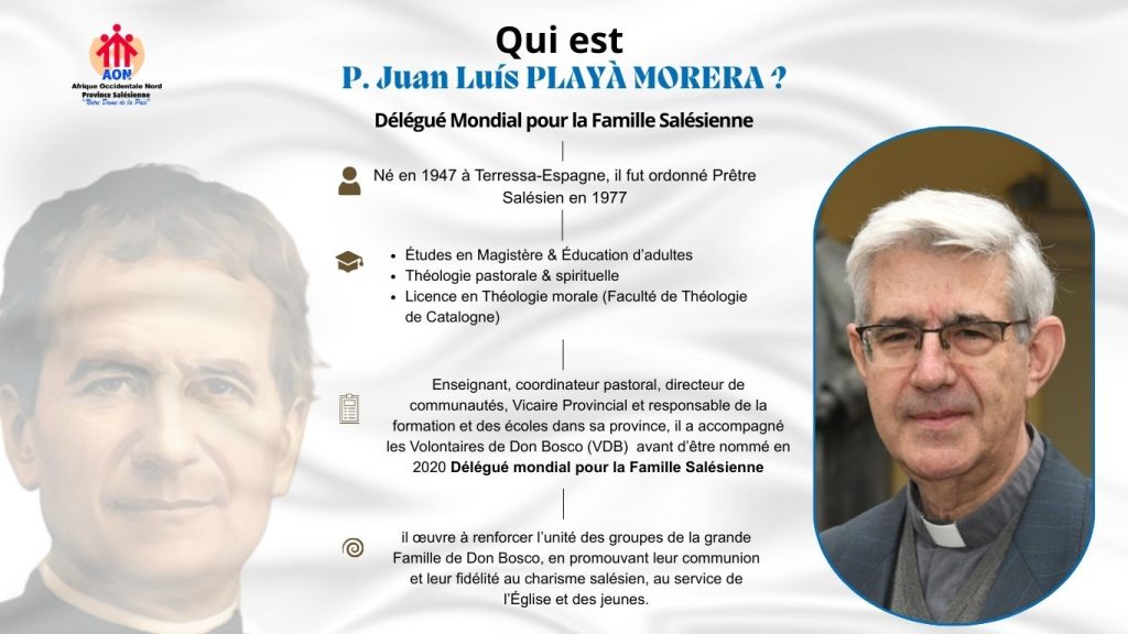 Père Juan Luís Playà Morera et la Famille Salésienne en AON